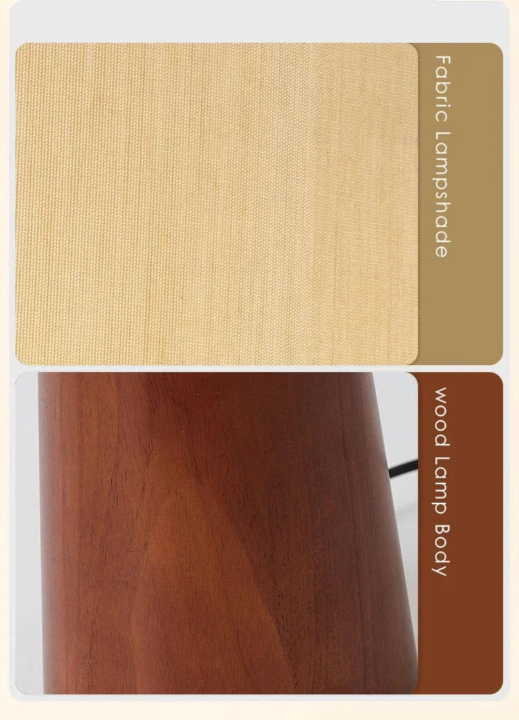 Description Picture 5 of itemModern Vintage Floor Lamps Simplicity Solid Wood Luminaire Shop Restaurant Bedroom Bedside Parlor Corner Study Decor LED Fixture