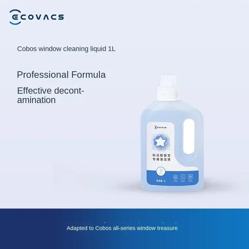 Description Picture 2 of itemOriginal Edition ECOVACS Window Accessories Window Cleaning Liquid 1L for All Window Models WINBOT W2 OMNI / W1 PRO