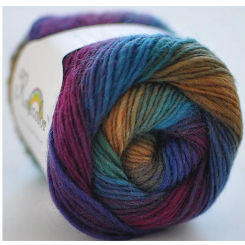 Fancy Long Rainbow Wool Yarn for Knitting Chunky Hand-Woven Colorful Scores Lady Shawls 100% Pure Wool Yarn Crochet Thread 5pcs