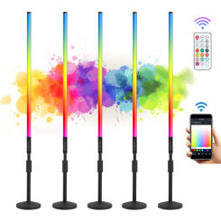 5Pack TL-130Pro 120cm 4ft 36W RGB Mood Light Bar Bluetooth APP Control LED Tube Light Stick For Stand DJ Party Lighting Dance