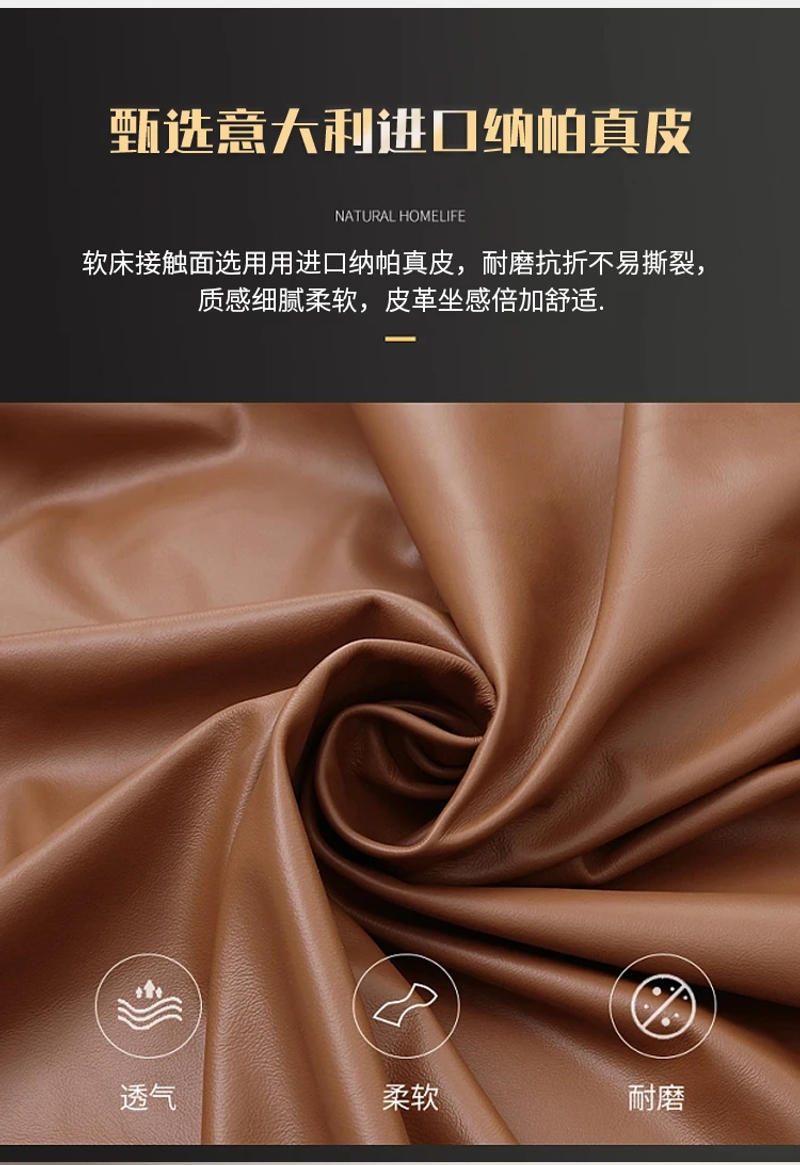 Description Picture 4 of itemContact Leather Frame Double Bed King Size Wooden Luxury Twin Double Bed Princess Modern Cama Matrimonial Bedroom Furniture