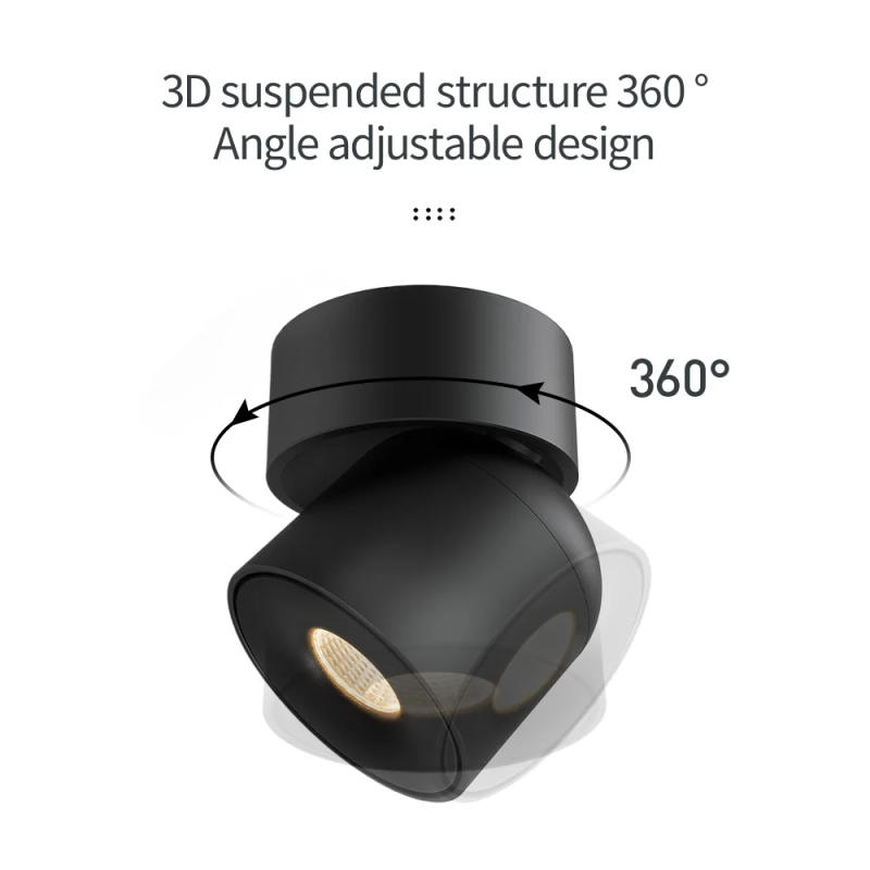 Description Picture 3 of itemAisilan LED Ceiling Spotlight 360° Rotation COB Chips Ceiling Light 7W/9W Surface Mounted Lamp Modern Design for Indoor Lighting