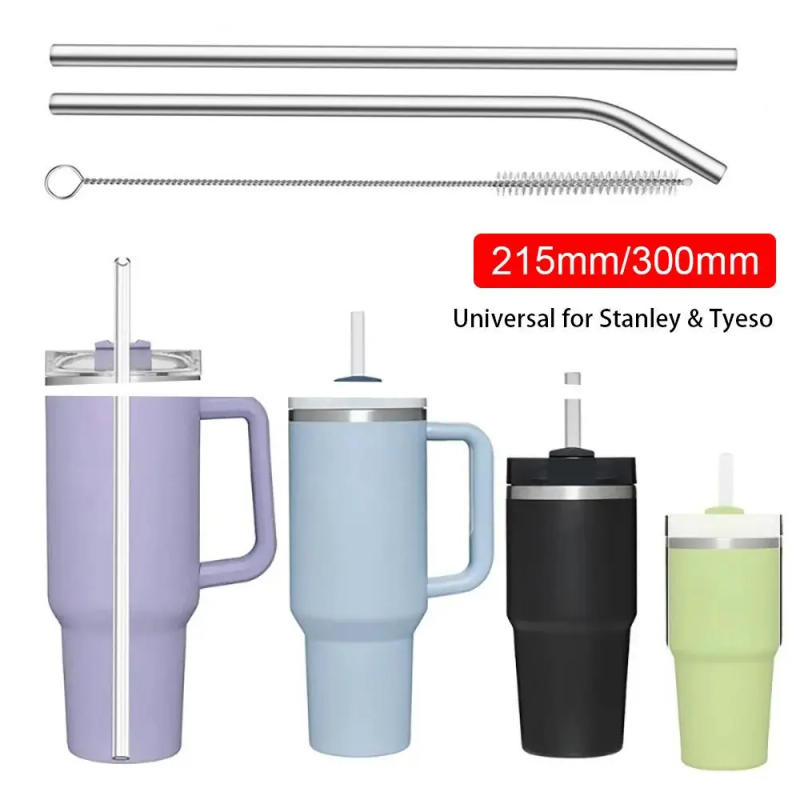 Description Picture 5 of item1Pcs Reusable Stainless Steel Straws Straight Bent Straws Vacuum Tumbler Themos Cup Straw for Stanley 30oz 40oz Tyeso Cup