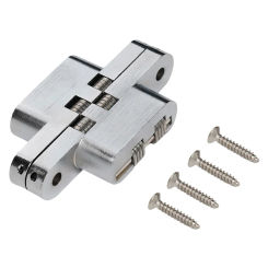Door Hinges Hinge Invisible Cabinets Concealed Cross Folding Door Stainless Steel Zinc Alloy Body High-end Clubs