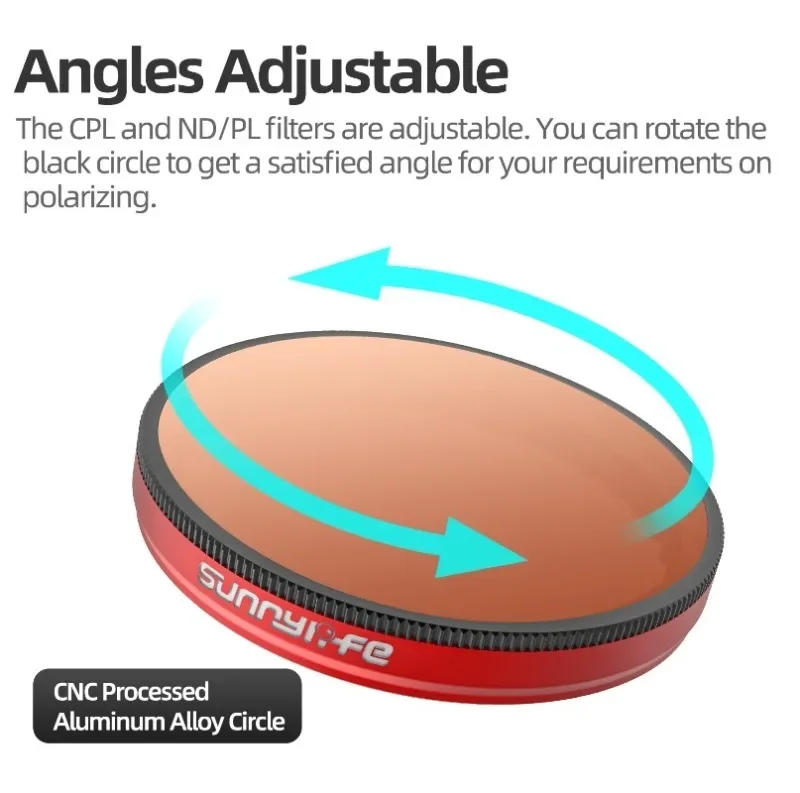 Description Picture 2 of itemLens Filter for DJI OSMO Action 5 Pro/4/3 MCUV CPL ND8/16/32/64 ND8/PL Adjusable Filter Set Action Camera Accessories