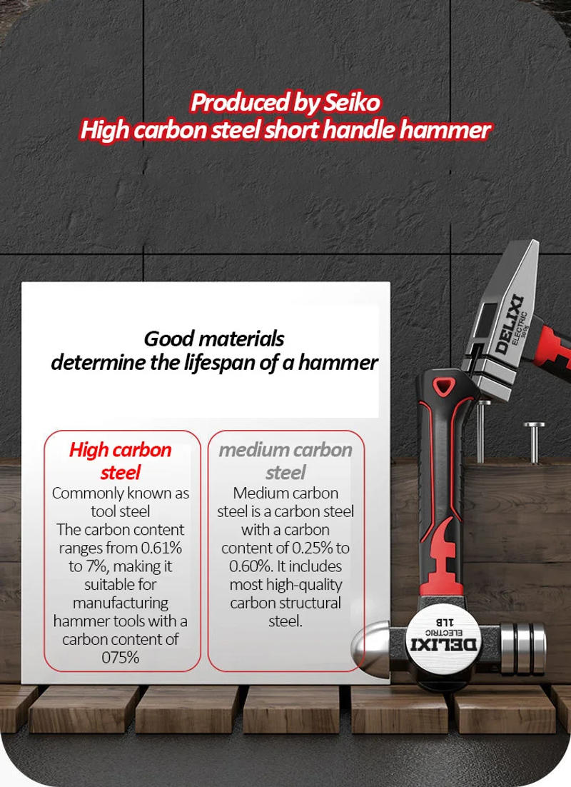 Description Picture 5 of itemDELIXI ECECTRIC Multifunctional Mini Claw Hammer, Anti Slip And Shockproof Hammer, Professional,Magnetic Woodworking Manual Tool