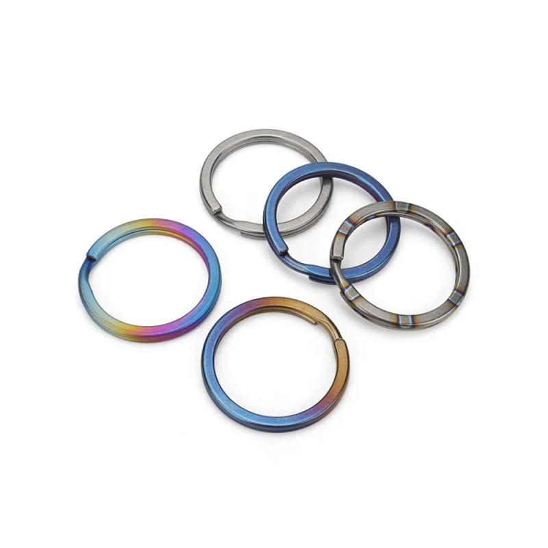Description Picture 4 of item3pcs Mix 20/30/35mm Keychain Titanium Alloy Keyring EDC Outdoor Small Tool Titanium Ring Accessories