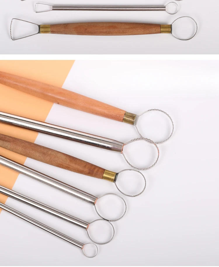 Description Picture 6 of itemStainless Steel Clay Sculpture Scraper Ceramic Finishing Blank Tool DIY Pottery Handicrafts Fine Carving Oil Clay Model Scraper