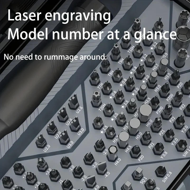 Description Picture 4 of item145 Screwdriver Set Bit Kit with Magnetic Driver, Chrome Vanadium Steel, Versatile for Electronics, Furniture, DIY Repair