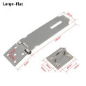 Practical Stainless Steel Padlock Hasp Burglar-proof Right Angle Shed Latch Household 90 Degree Door Clasp Lock