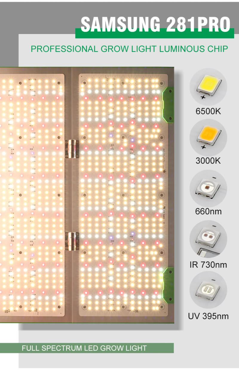 Description Picture 3 of itemFlodable Full Spectrum LED Grow Light 281PRO 320W 450W For Hydroponic Growing Lamp Plants Phyto Veg Flowers