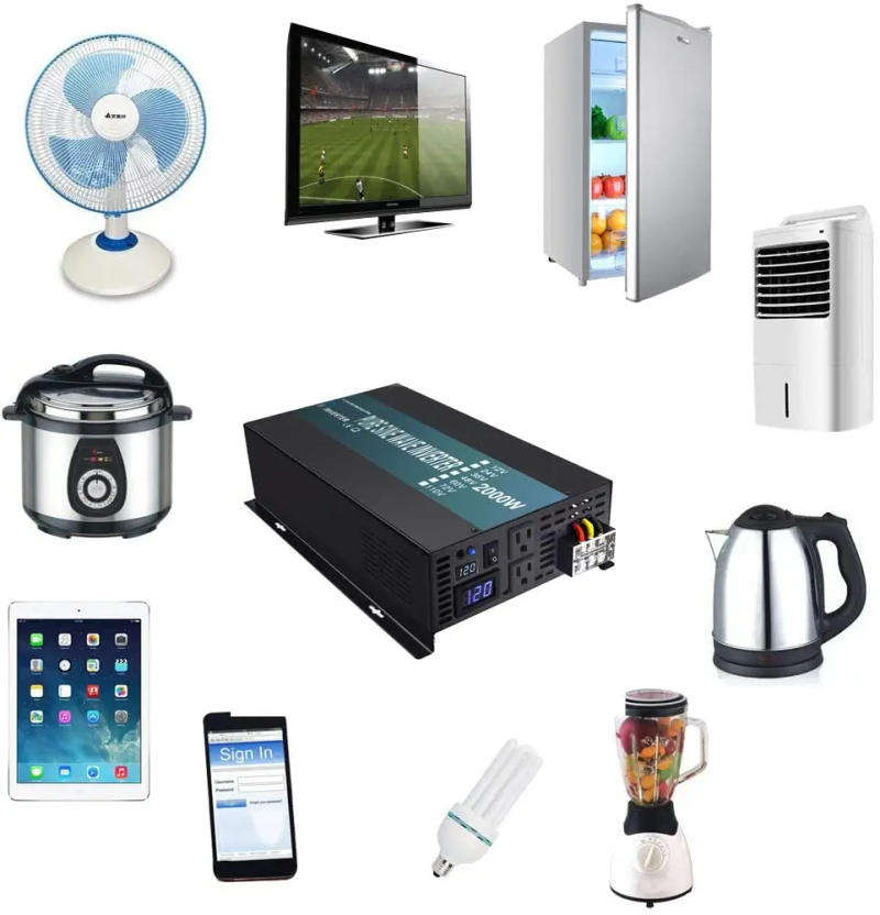 Description Picture 4 of item2000W Pure Sine Wave Power Inverter 12V 220V Generator Inverter Solar Panel Off Grid DC to AC Converter 24V/48V to 110/120V/240V