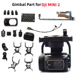 Original Gimbal Part for DJI Mini 2 Gimbal Shell Signal / Flat Cable Camera Len Glass Rubber Dampener Mount Bracket Roll/Yaw Arm