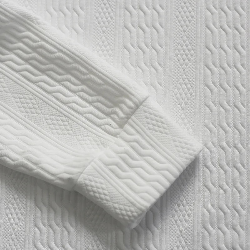 Description Picture 5 of itemAutumn/Winter New European and American Men's Jacquard Loose Knitted Solid Color Casual V-neck Long Sleeved Knitted Shirt