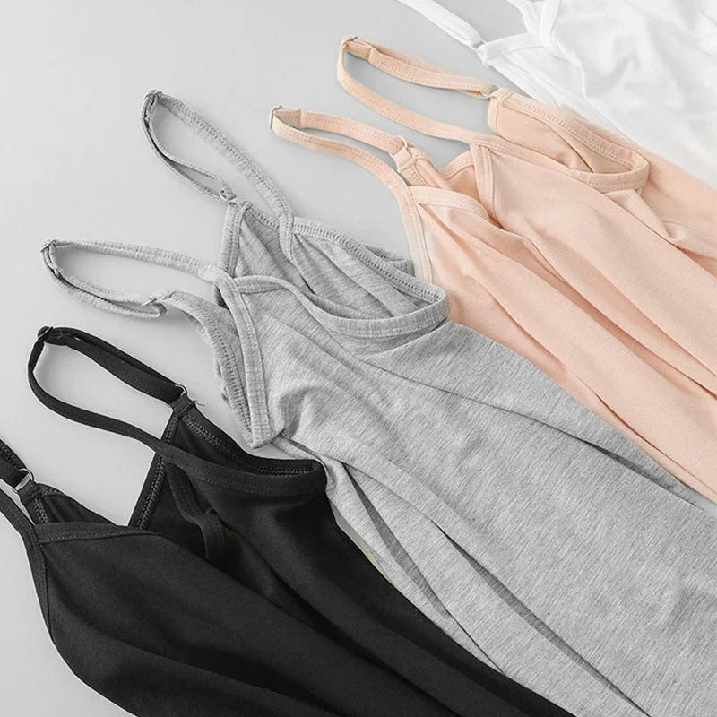 Description Picture 4 of itemNew Summer Simple Sling Camisoles Women Girls Crop Top Sleeveless Shirt Lady Bralette Tops Strap Skinny Camisole Base Vest Tops