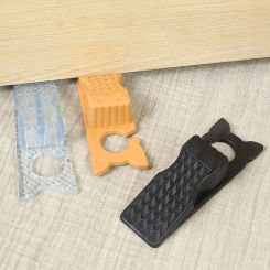 Rubber Hook Doorstops Door Stopper PVC Silicone Soft Door Stop Safe Anti-collision Door Fixing Block Home Office