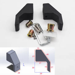 wood pull handle fitting matte black stainless steel crank handle pin