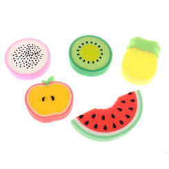 Bath Sponge Fruit Shaped Cute Body Cleaning Sponge Cartoon Bath Sponge Bath The Bathroom Supplies Fruit Shape Stock Sponge