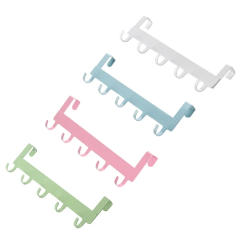Door Hooks Hook Over The Door 5 Hooks Home Bathroom Organizer Rack Clothes Coat Hat Towel Hanger New Bathroom Kitchen Accessorie