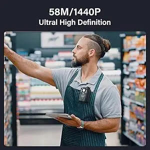 Description Picture 5 of itemBOBLOV KJ25 1440P Body Camera 3000mAh Battery for 13 Hours Video Shooting Audio Camcorders Night Vision Body Worn Mini Camera