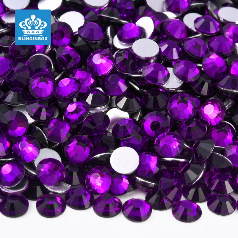 Description Picture 4 of itemBlinginbox Purple Series Non Hotfix Rhinestones стразы для ногтей for DIY Nail Charm Decorations Crystal стразы 네일 파츠ネイルパーツ