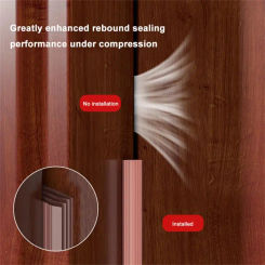 4-12mm Sealing Strips Water Baffle Gap Window Seal Rubber Glass Door Weatherstrip Bath Screen Bathroom Hardware Accessories