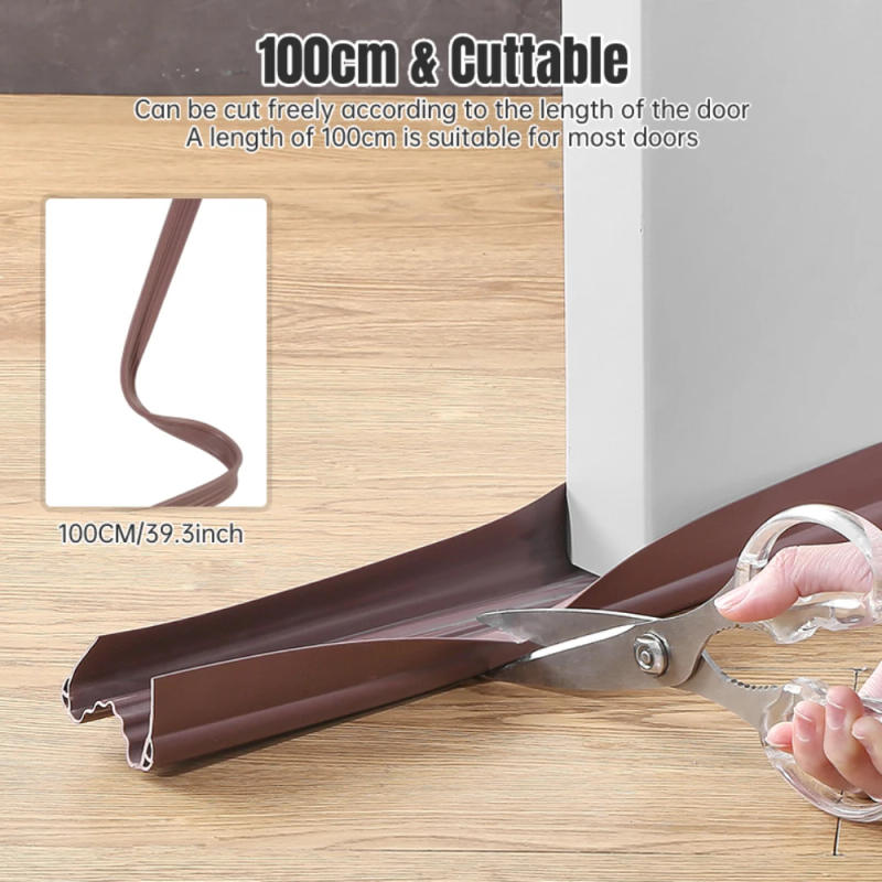 Description Picture 6 of item1M Wave Bottom Door Draft Stopper Weather Strip Anti-Cold Noise Blocker Soundproof Door Sweeps For Interior Doors Gap Filler