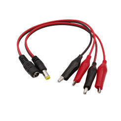 DC Power 5.5x2.1mm Male Plug Female Jack To Alligator Clips Electrical Crocodile Clamps Test Leads Wire Cable Connector Adapter