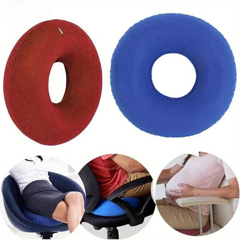 Description Picture 2 of item35cm Hip Support Medical Hemorrhoid Seat Pad Inflatable Massage Cushion with Pump Round Ring Pillow Anti Bedsore Donut Chair Pad