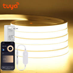 10M Tuya Smart Life Wifi Neon COB LED Strip Light Voice Control Neon Silica Gel Tape Lamp Work with Alexa Google Home DC 24V
