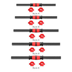 Metal Dumbbell Bars with Nuts Portable AntiSlip Grip Threaded Handles Adjustable Powerlifting Fitness Equipment for Exercise
