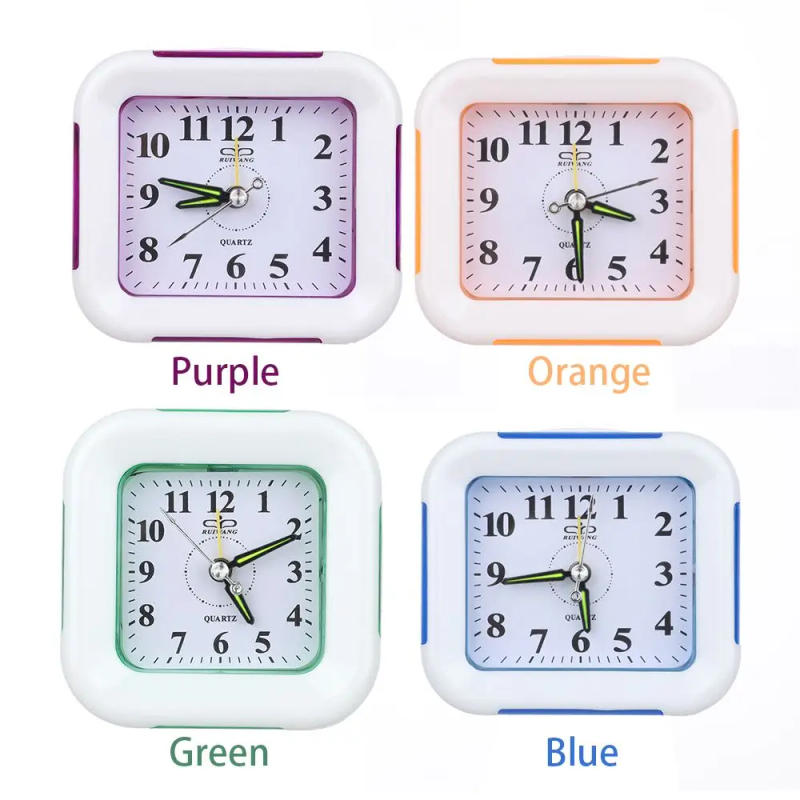 Description Picture 5 of itemFashion Battery Operated No Tick Number Clock Home Decor Alarm Clock Bedside Clocks