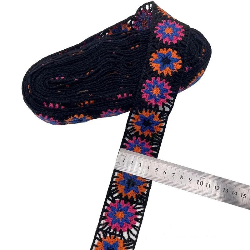 Description Picture 6 of item1 Yards Embroidery Fabric Ribbon Crochet Sewing Trim DIY BarCode Clothing Accessories