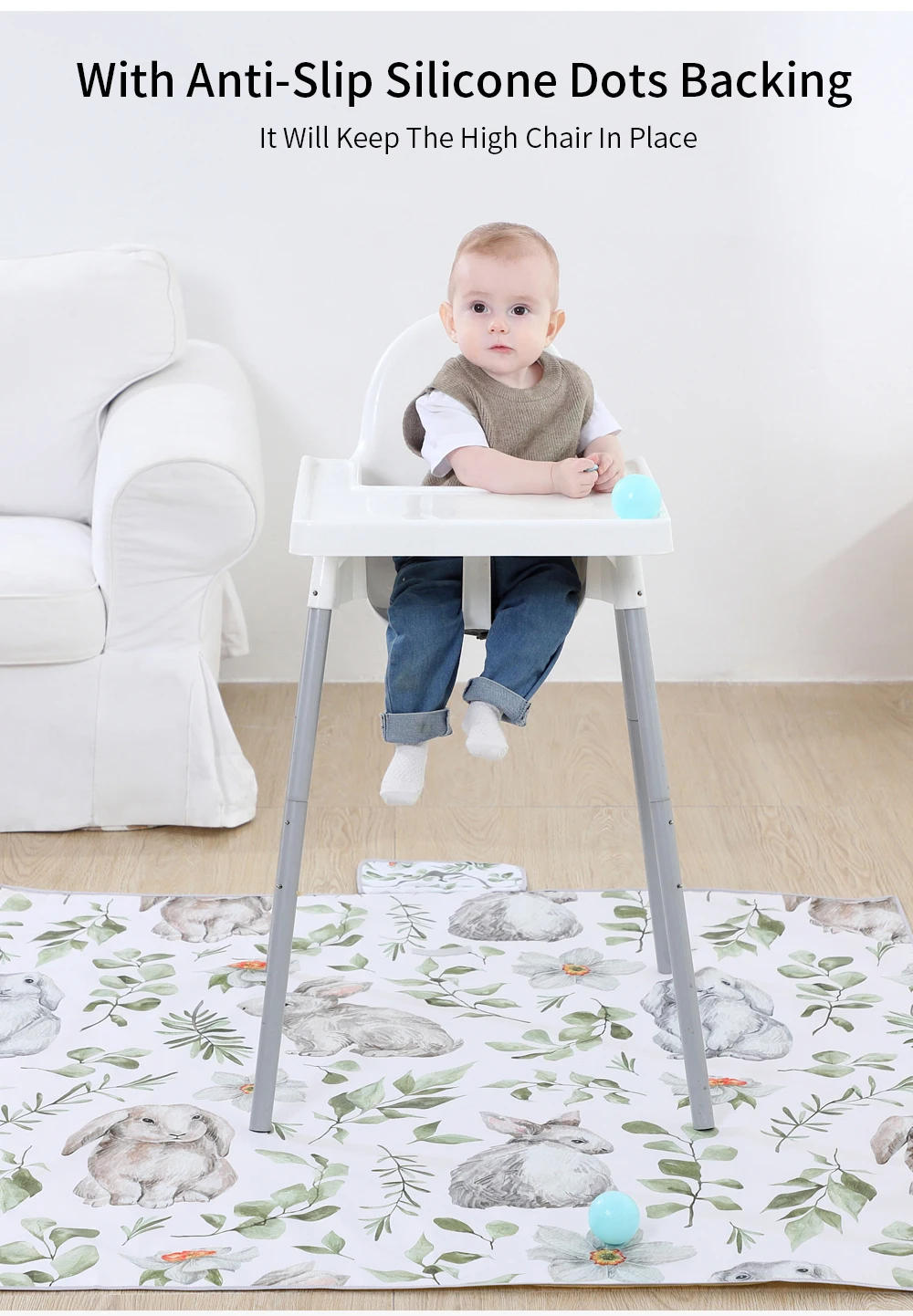 Description Picture 4 of itemFoldable Baby Play Mat Non Slip Waterproof Durable Educational Children's Carpet in the Nursery Climbing Pad Kid Activitys Games