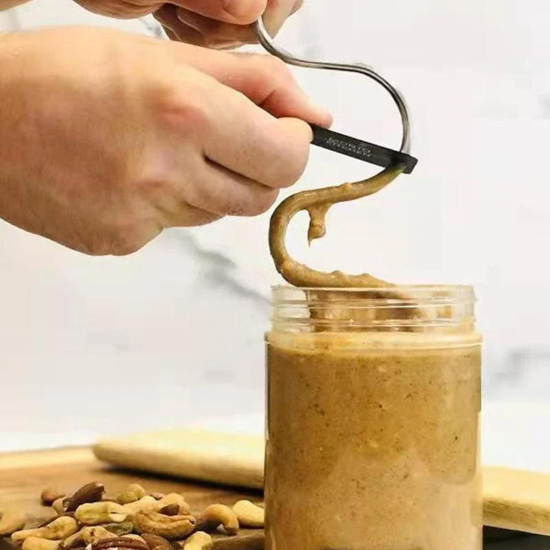 Description Picture 3 of itemMonto Peanut Butter Stirrer with Scraper Tool Almond Butter Mixing Tool Butter & Jam Stirrer Multipurpose Kitchen Tool