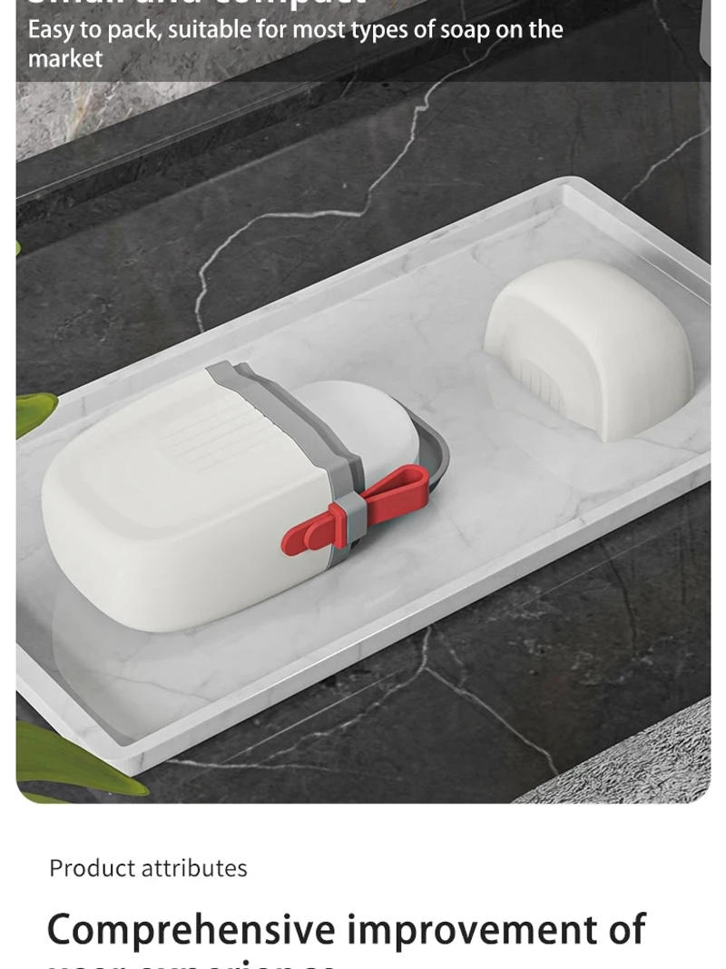 Description Picture 3 of item1Pc Portable Soap Dishes Sealed Storage Box Waterproof Travel Home Bathroom Soap Box Outdoor Storage Box Soap Box Organizer Tray