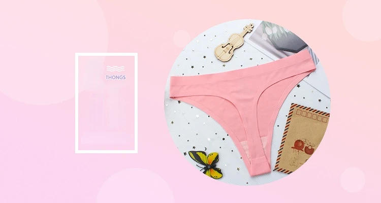 Description Picture 4 of itemEuropean and American large size sexy thong women's T-shaped transparent hollow lace panties underwear  women underwear