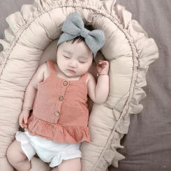 New Baby Girls Ruffle Strap Clothes Suit Summer Newborn Sleeveless Vest Shorts 2PCS Infant Casual Outfits Toddler Solid Clothing