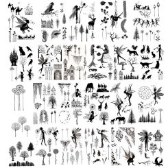 Fairies Plants Series Clear Stamps Plants Tranperant Silicone Stamp for Card Making Album DIY Scrapbooking Crafts Supplies