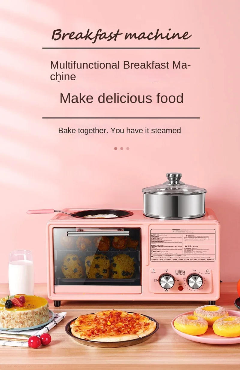 Description Picture 2 of item220V Multifunctional Breakfast Maker/ 4 in 1 Toaster and Oven/ Automatic Bread maker