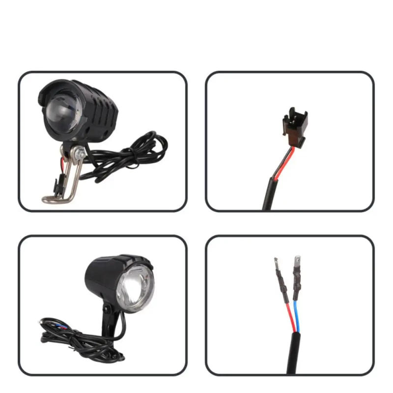 Description Picture 2 of item6V Electric Bicycle Headlight 150LUX IPX6 Waterproof Bike Headlight Lamp Metal Mid Motor Conversion Bicycle Light Road Bicycle