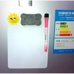 3Pcs/Set Magnetic Whiteboard Fridge Magnets Dry Wipe White Board Marker Eraser Writing Record Message Board Remind Memo Pad