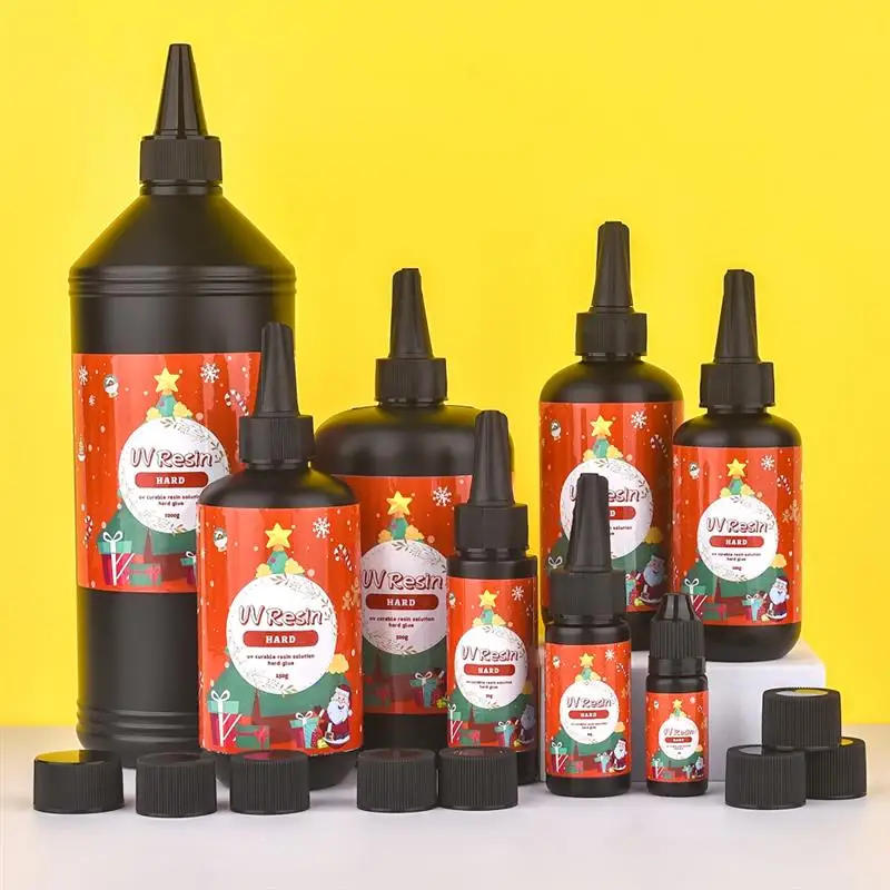 Description Picture 3 of item10/25/50/100/200/250/500/1000g Crystal Clear Hard UV Resin Glue Ultraviolet Curing Epoxy Resin For DIY Jewelry Making Supplies