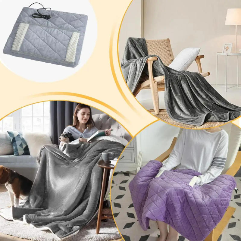 Description Picture 4 of itemUSB electric Heated blanket 5V warming blanket office nap heating blanket crystal velvet skin friendly heated car blanket