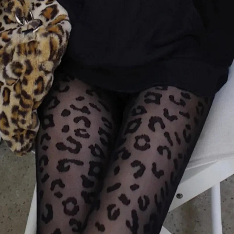 Description Picture 6 of itemLady Sexy Leopard Print Tights Women Retro Jacquard Pantyhose Girls Breathable Translucent Leggings Female Sturdy Silk Stockings
