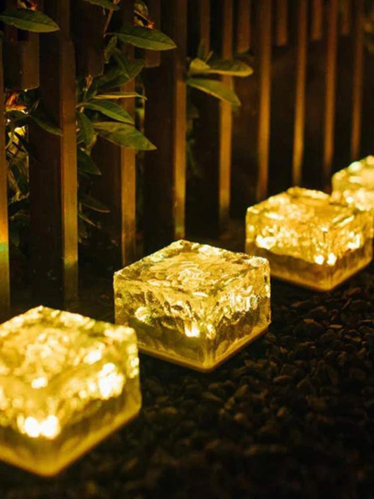 Description Picture 3 of itemSolar Underground Lamp Cube Outdoor Waterproof Path Stair Step LED Sunlight Garden Yard Pathway Party Decor Underground Lamp