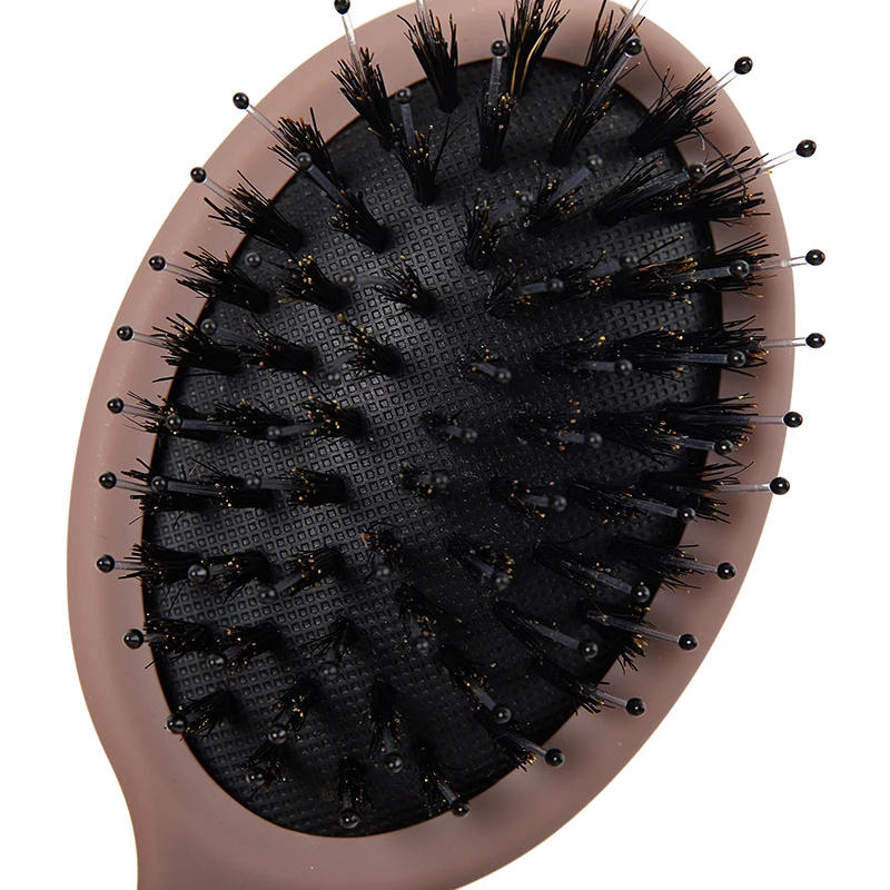 Description Picture 5 of item1PC Oval Boar Bristle & Nylon Hair Comb Mini Anti-static Hair Scalp Massage Comb Hairbrush Salon Hair Care Brush Styling Tool