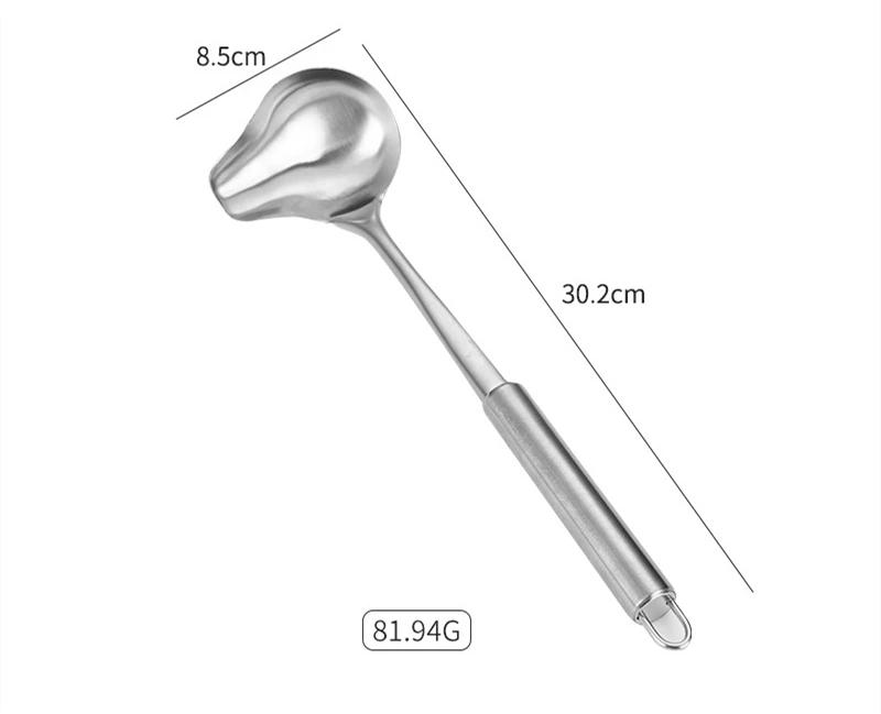 Description Picture 6 of itemHot Pot Soup Ladle Spoon Stainless Steel Duck Mouth Shaped Spoon Soup Sauce Spoon Tableware Scoop Ladle Kitchen Cooking Tools