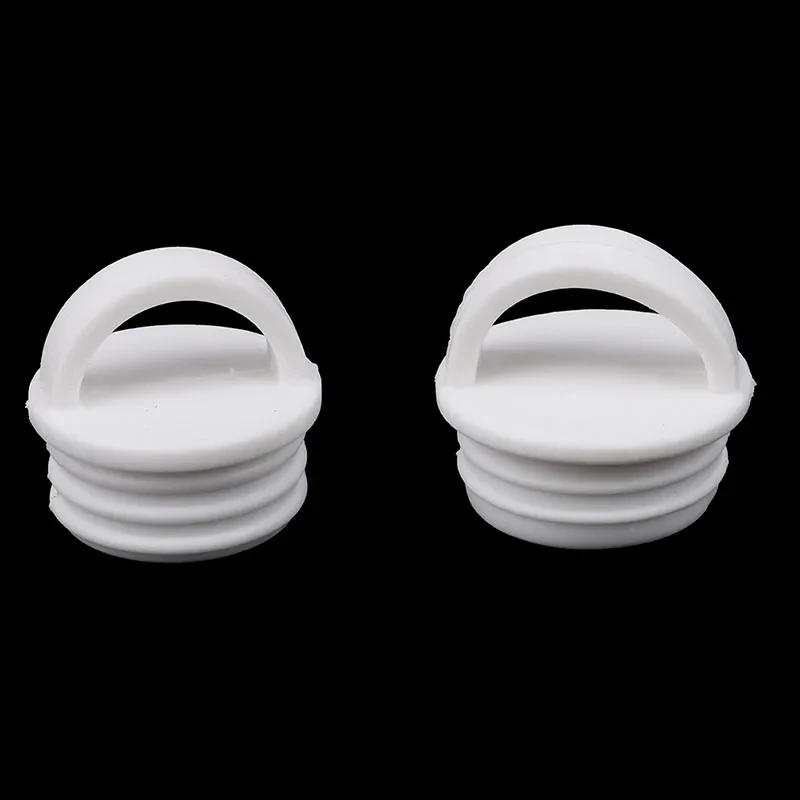 Description Picture 5 of item2pc White Mop Bucket Drain Stopper Round Bucket Scupper Drain Holes Plugs with handle Outfall Cover For Bathroom Kitchen Tools