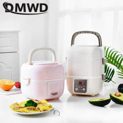 Reservable Electric Lunch Box Smart Rice Cooker Food warmer 2/3 layers Egg Boiler Portable Food Steamer Stainless steel Liner
